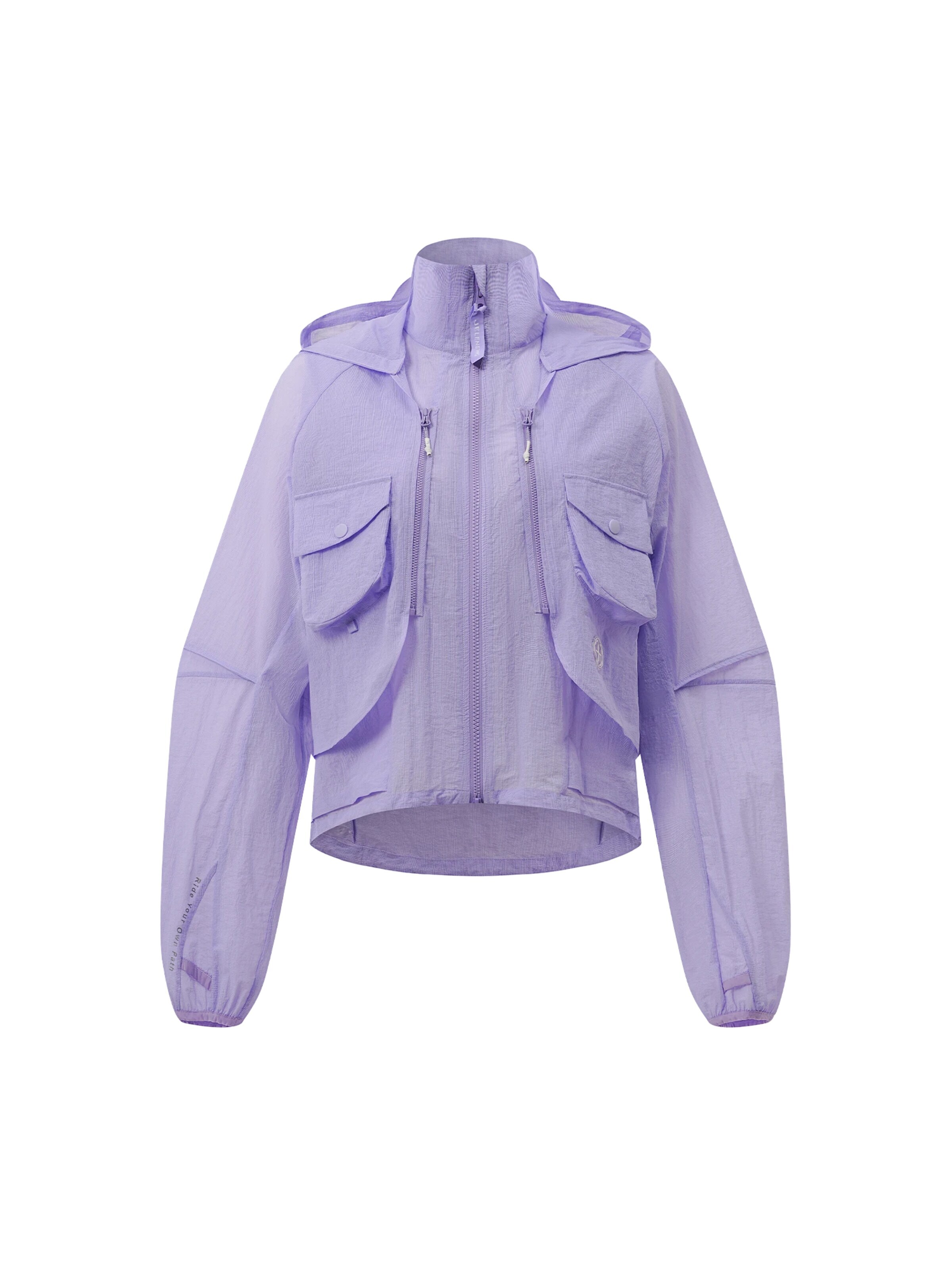 Giacca di mezza stagione 'Detachable Hooded Water-repellent Jackets' di Jelenew in lilla: frontale
