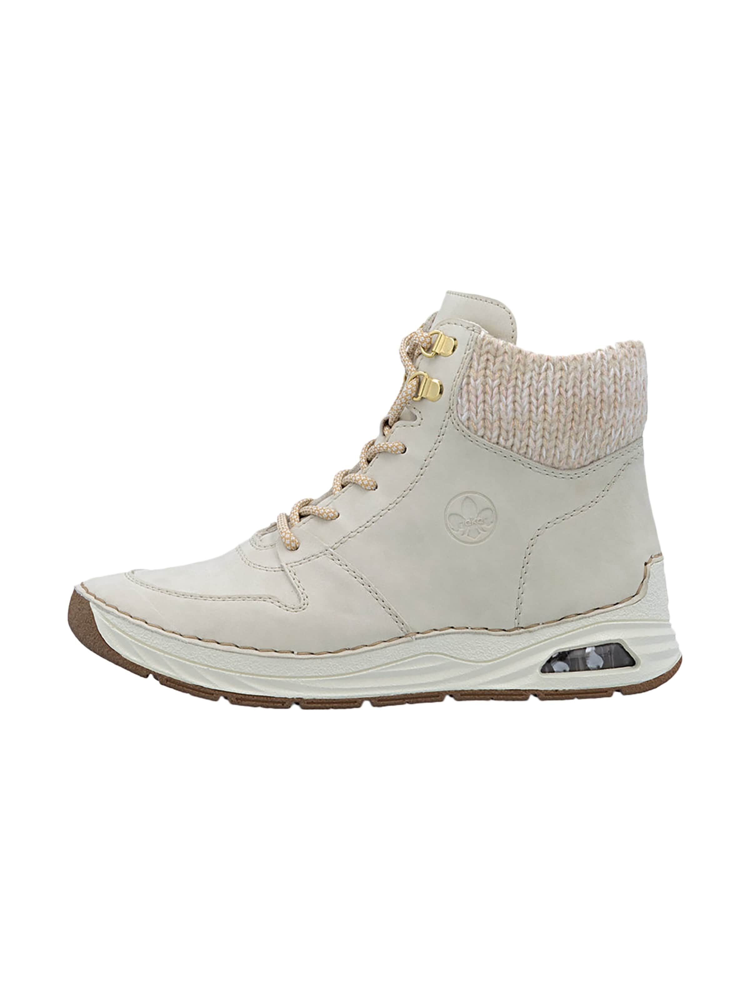 Sneaker alta di Rieker in beige: frontale