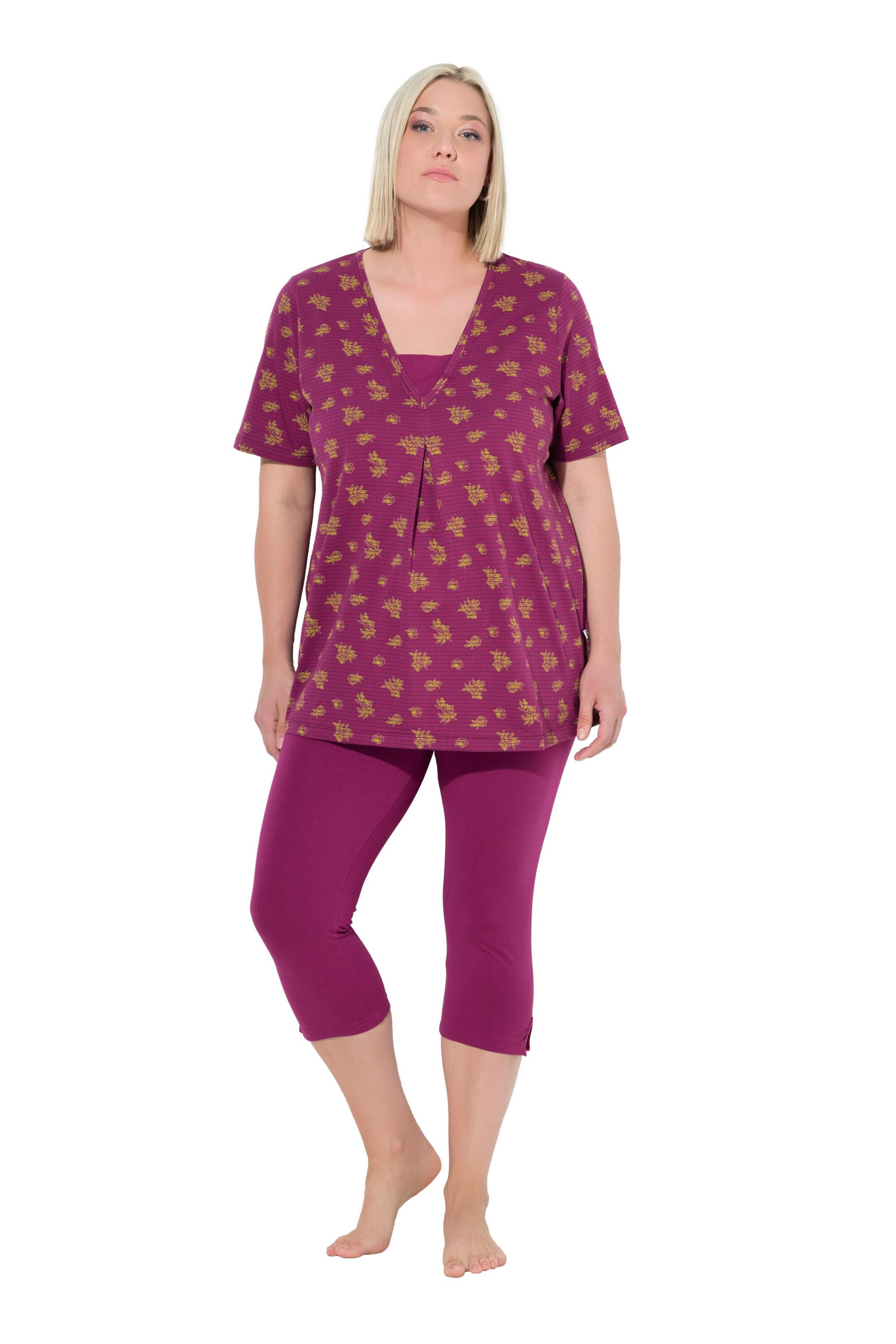 Ulla Popken Pyjama in Roze: voorkant