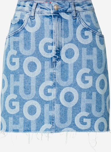 HUGO Rok 'Garla' in de kleur Blauw denim / White denim, Productweergave