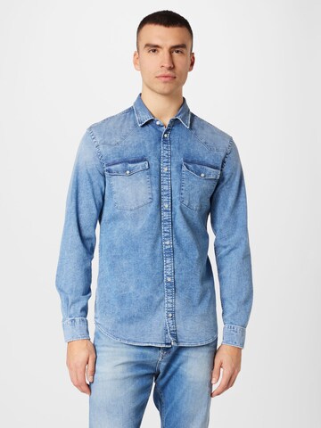 Dondup Regular Fit Hemd 'CAMICIA' in Blau: predná strana