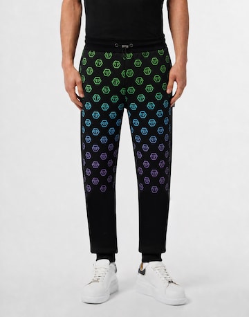 Philipp Plein - regular Pantalón ' Monogram ' en negro: frente