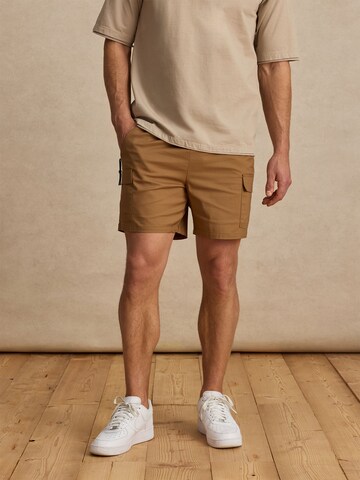 DAN FOX APPAREL Regular Cargo trousers 'Marten' in Brown: front
