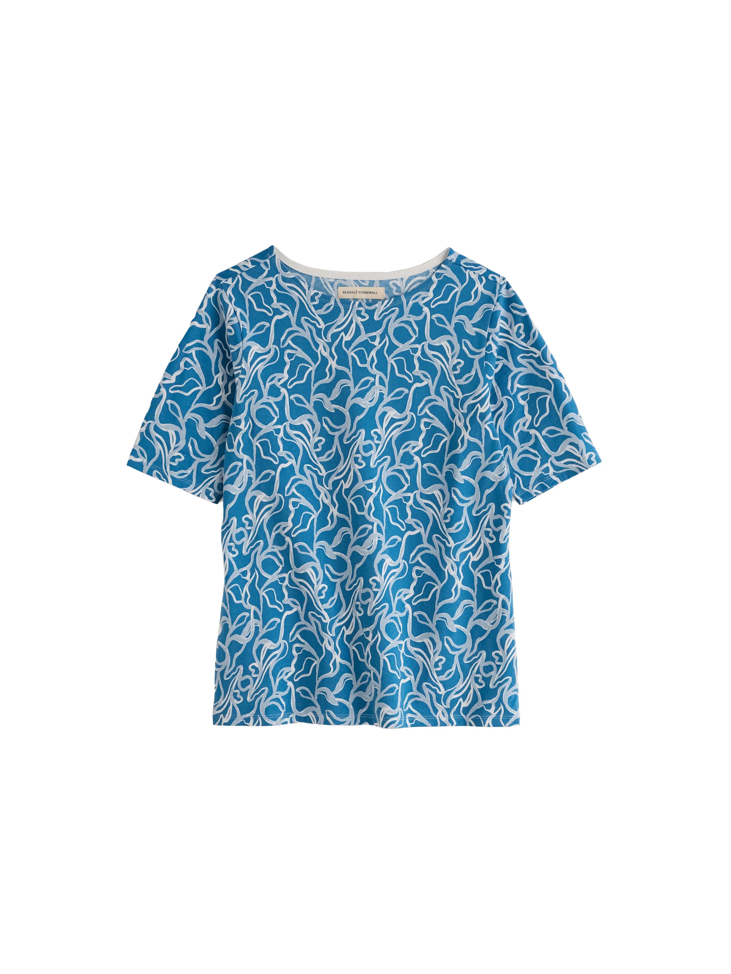 Seasalt Cornwall T-Shirt 'Poisson' in Blau: Vorderseite