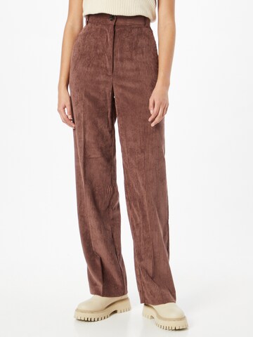 Sisley Wide leg Trousers in Brown: front