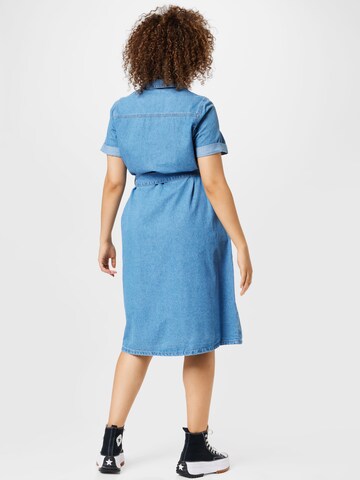 ONLY Carmakoma Shirt Dress 'Jen' in Blue