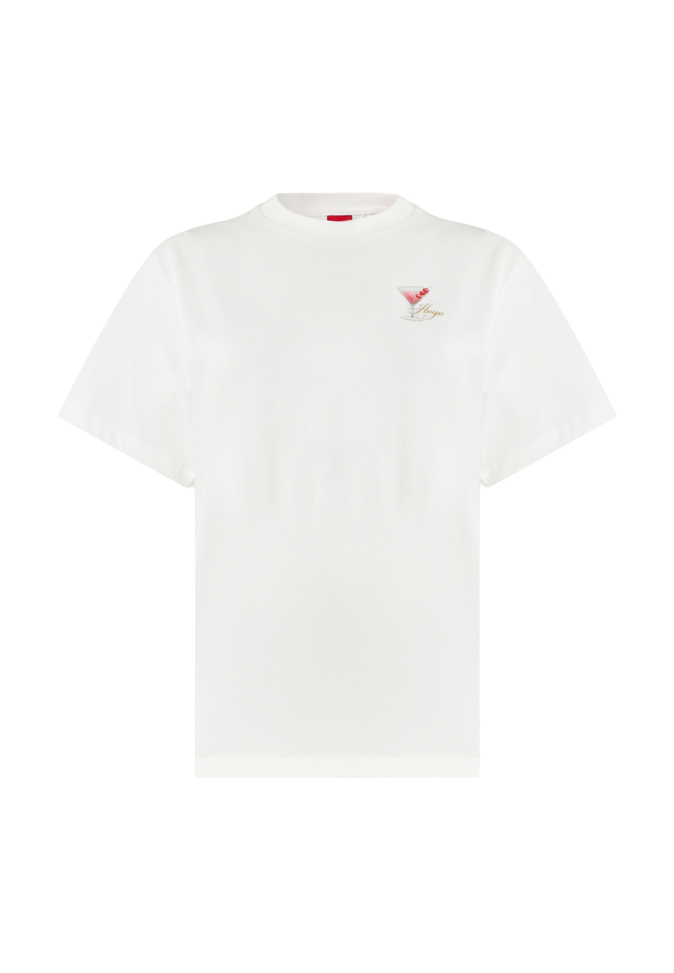 HUGO Shirt 'Vintage Tee_26' in XS in Ivory / Brown / Rose / Red, Item view