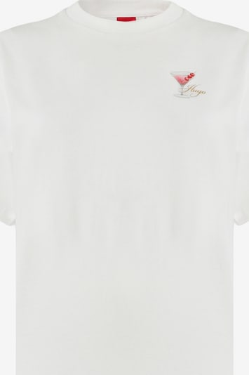 XS dydžio Marškinėliai 'Vintage Tee_26' iš HUGO, spalva – dramblio kaulo / ruda / rožių spalva / raudona, Prekių apžvalga