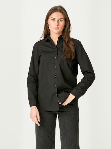 TEESHOPPEN - Camisa ' Ida ' em preto: frente