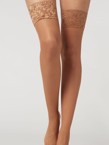 CALZEDONIA Hold-up stockings in Beige