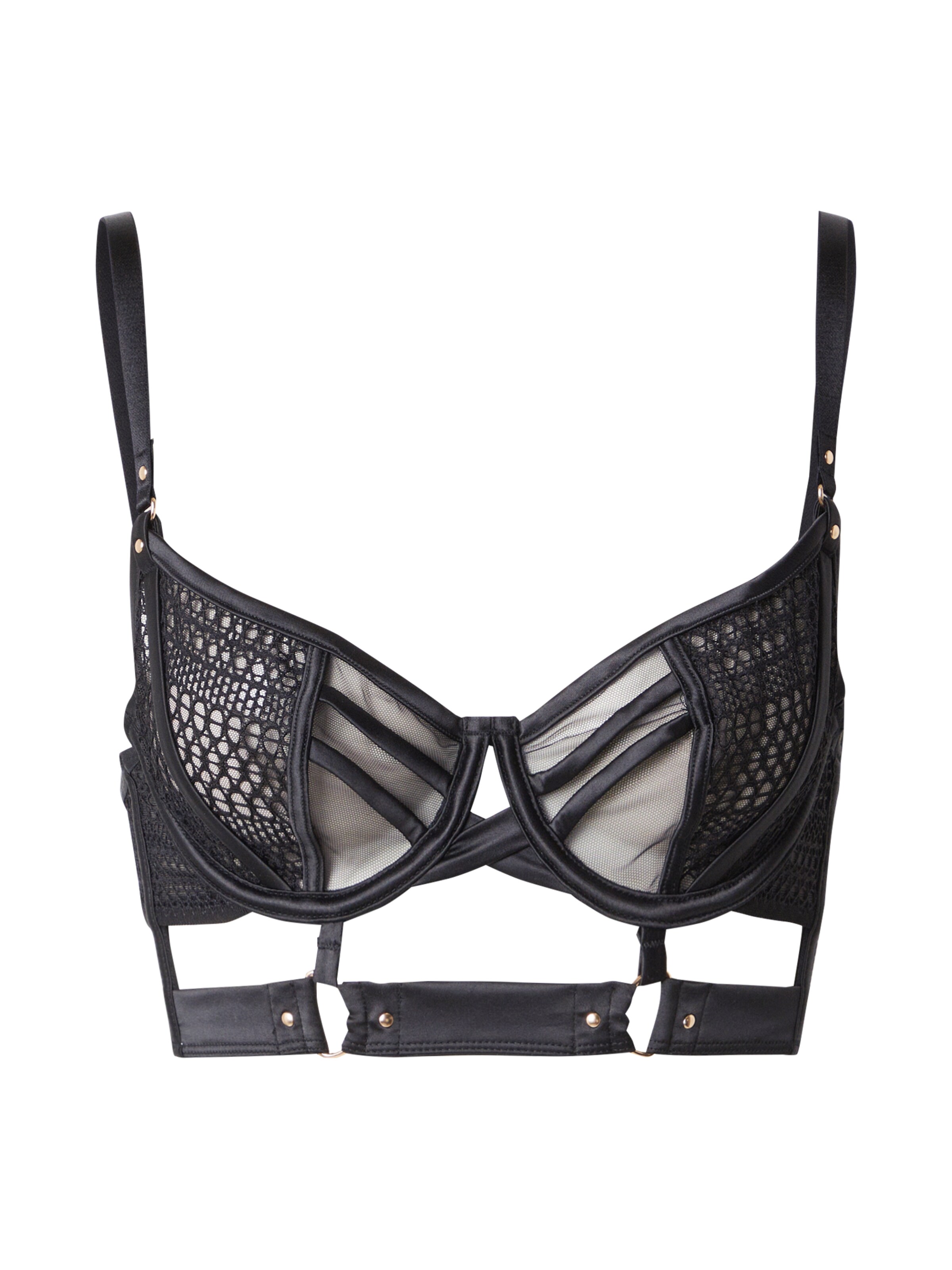 Hunkemöller Balconette Rinnahoidja 'Missy', värv must: eest vaates