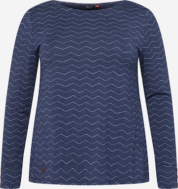 Ragwear Plus Shirt 'MALKA' in Blue: front