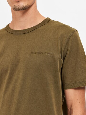 SELECTED HOMME T-Shirt 'Kay' in Grün