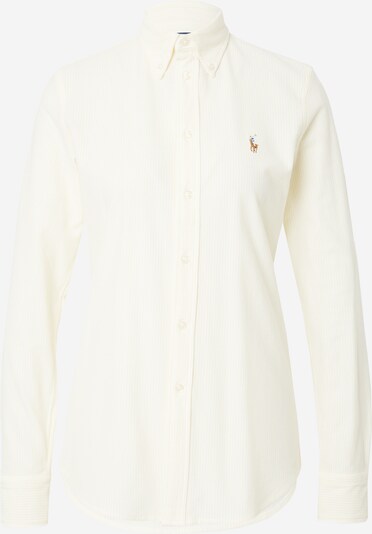 Polo Ralph Lauren Bluse i brun / lysegul / hvid, Produktvisning