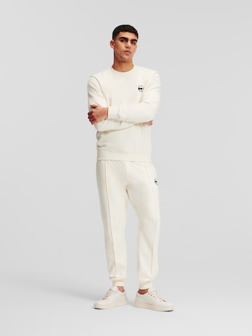 Felpa 'Ikonik' di Karl Lagerfeld in bianco