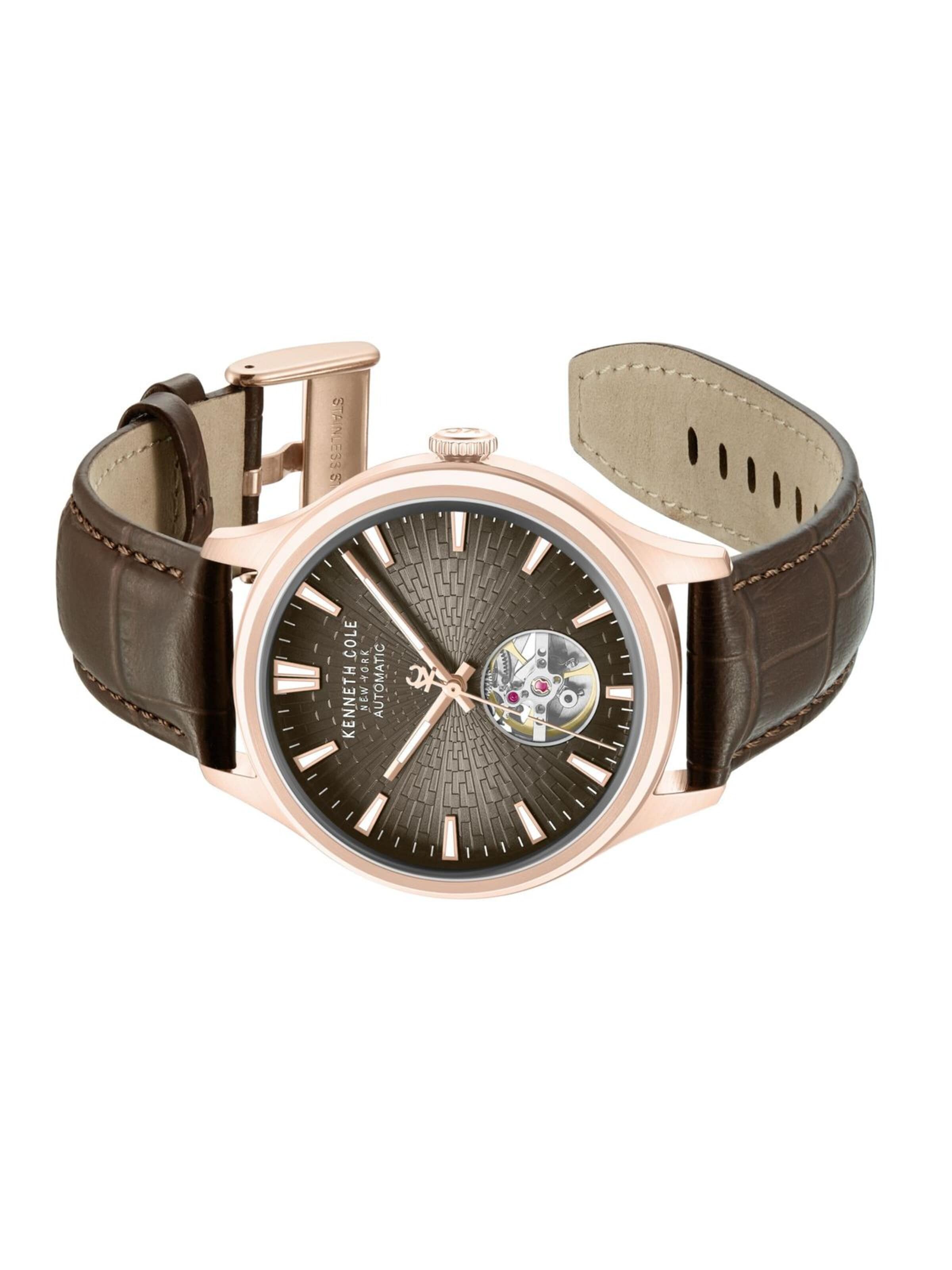 Kenneth Cole Analoguhr 'Newport'‌‌‌‌ in Braun
