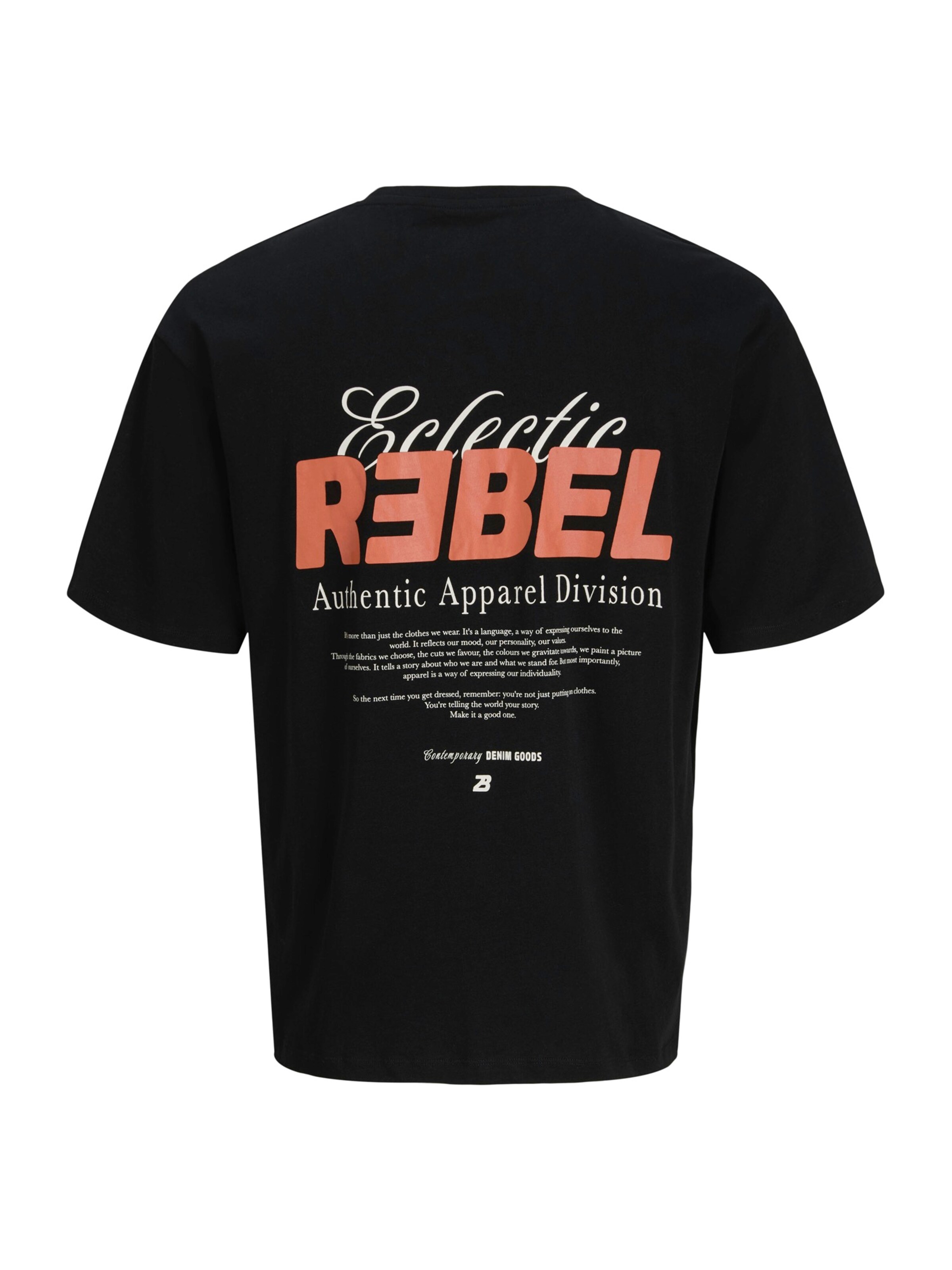 JJ Rebel - Camiseta 'JREBJIM' en negro