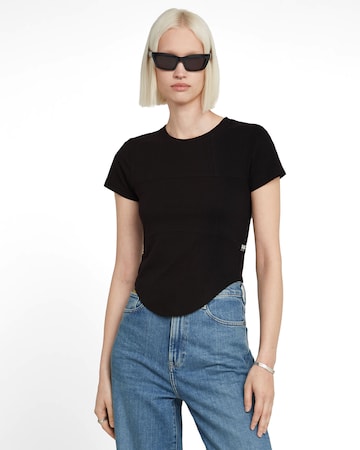 G-STAR Topshirt 'Corset' in Schwarz: Vorderseite