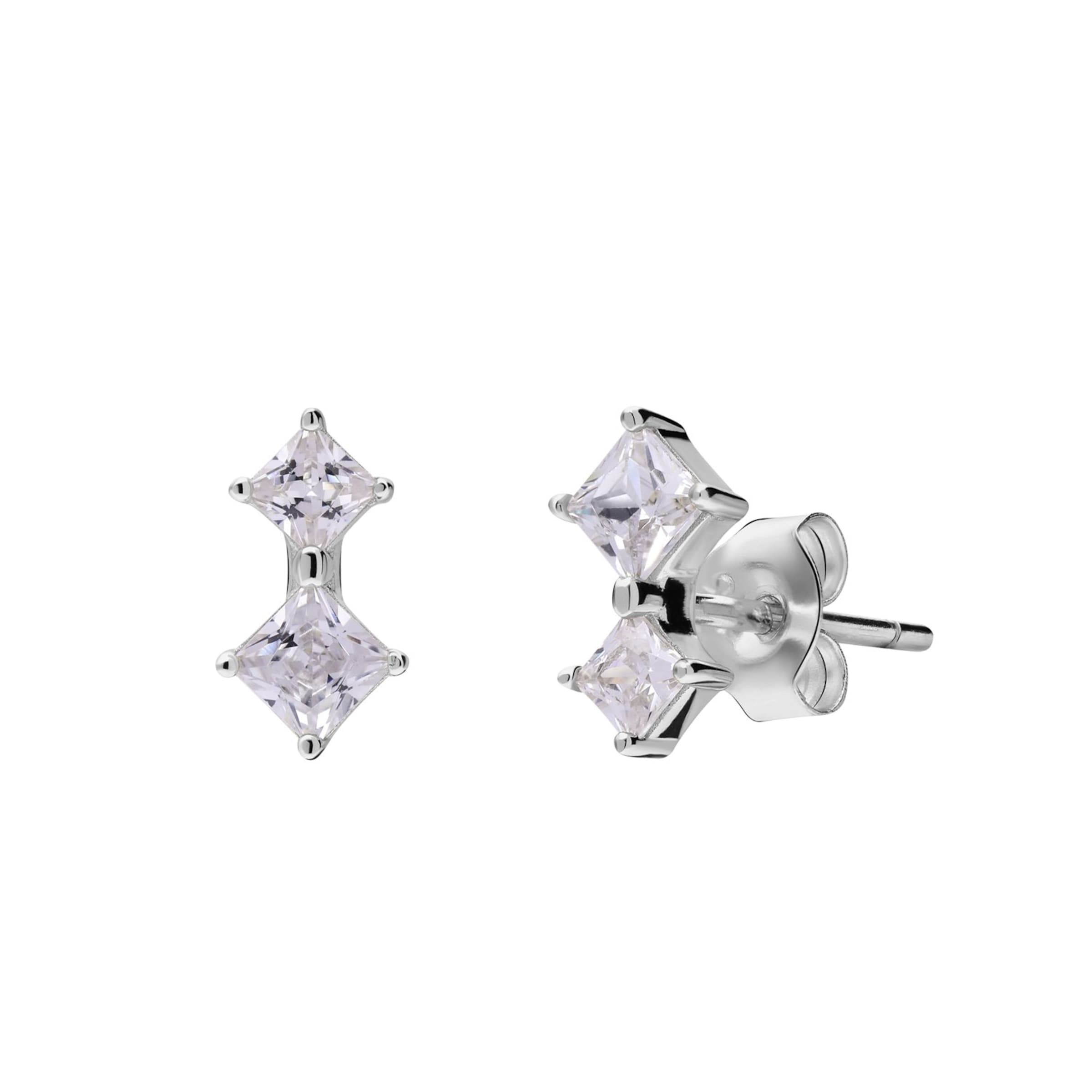 Boucles d'oreilles Lucardi en argent : devant