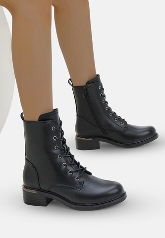 Elara Snørestøvletter i sort