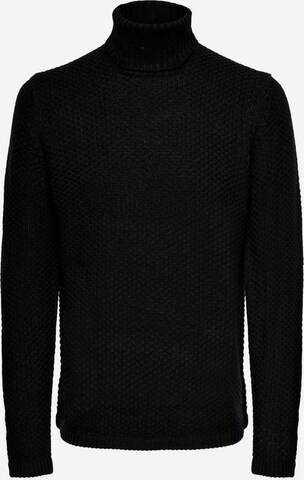 Only & Sons Regular fit Sweater 'LOCCER' in Black