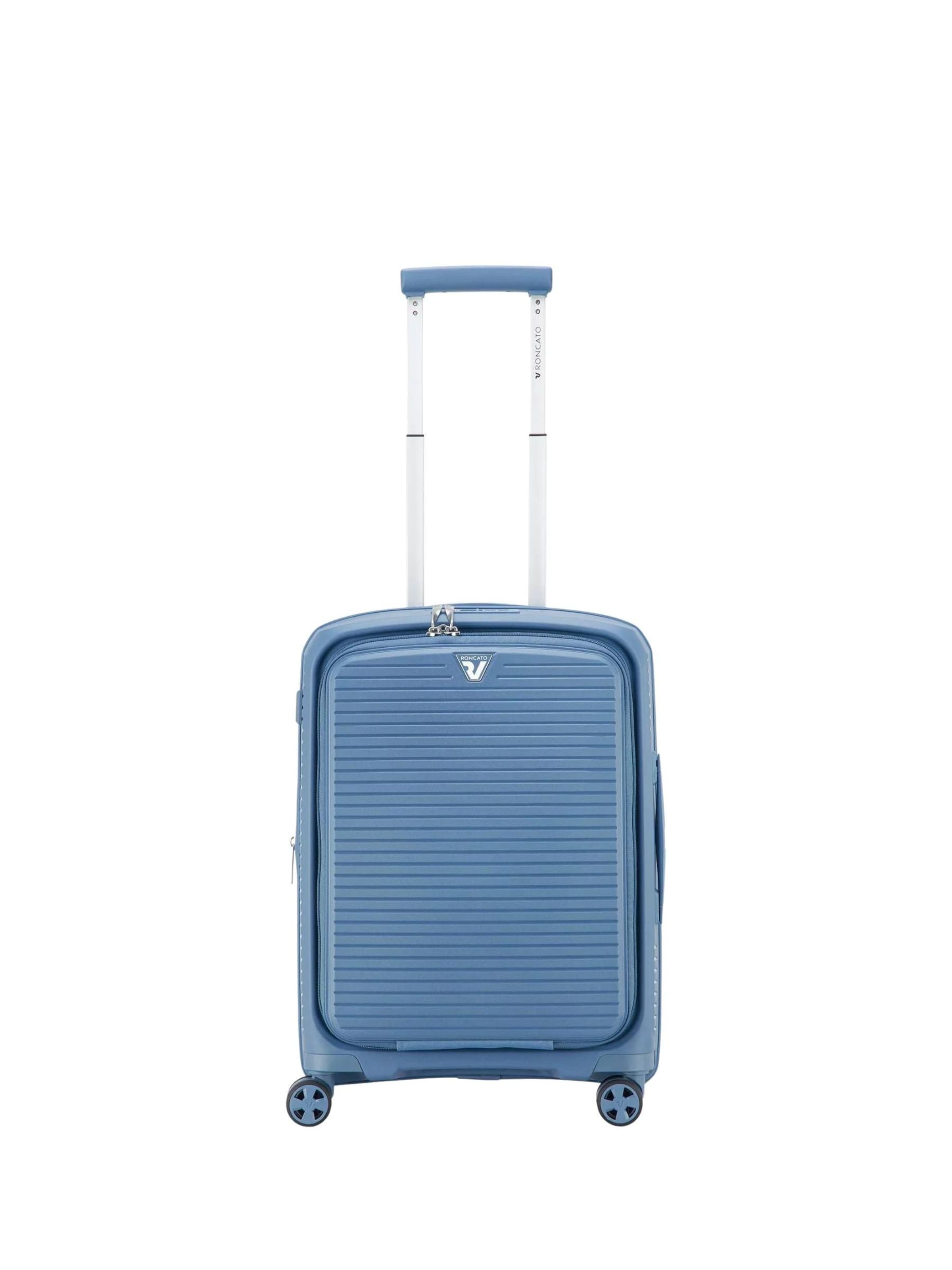 Roncato Trolley 'RONCATO TROLLEY CABINA 4R 55/23CM EXP. ARCADE DLX Valigie e Trolley' in Blue: front