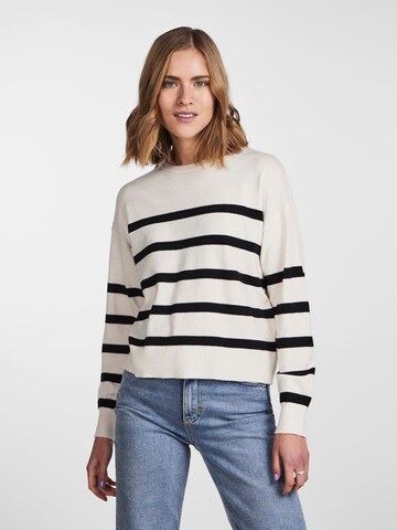 PIECES Sweter w kolorze biały: przód