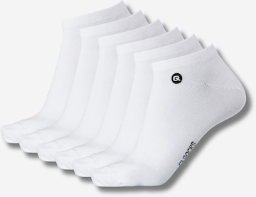 Chaussettes QOLONIA en blanc : devant