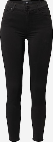 7 for all mankind Skinny Trousers in Black: front