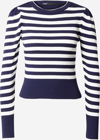 Pull-over ONLY en bleu : devant