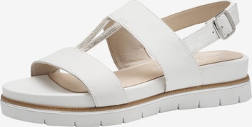 Sandales à lanières Tamaris en blanc : devant