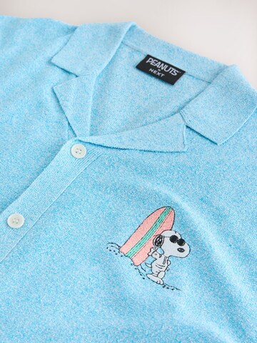 Next Regular fit Button Up Shirt 'Snoopy' in Blue