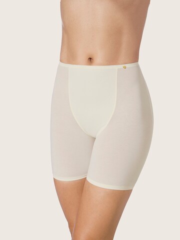zd ZERO DEFECTS Boyshorts 'Galatea soy fiber short-leg panties' in White: front