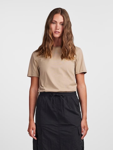 PIECES T-shirt 'RIA' i beige: framsida