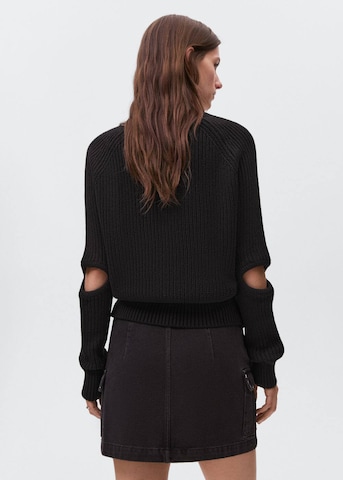 MANGO TEEN Sweater 'Elbow' in Black