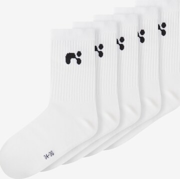 NAME IT - Calcetines 'Laris' en blanco: frente