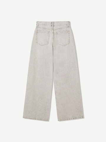 Bershka Zvonové kalhoty Džíny – šedá