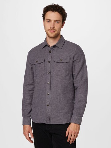 Coupe regular Chemise FAGUO en bleu : devant