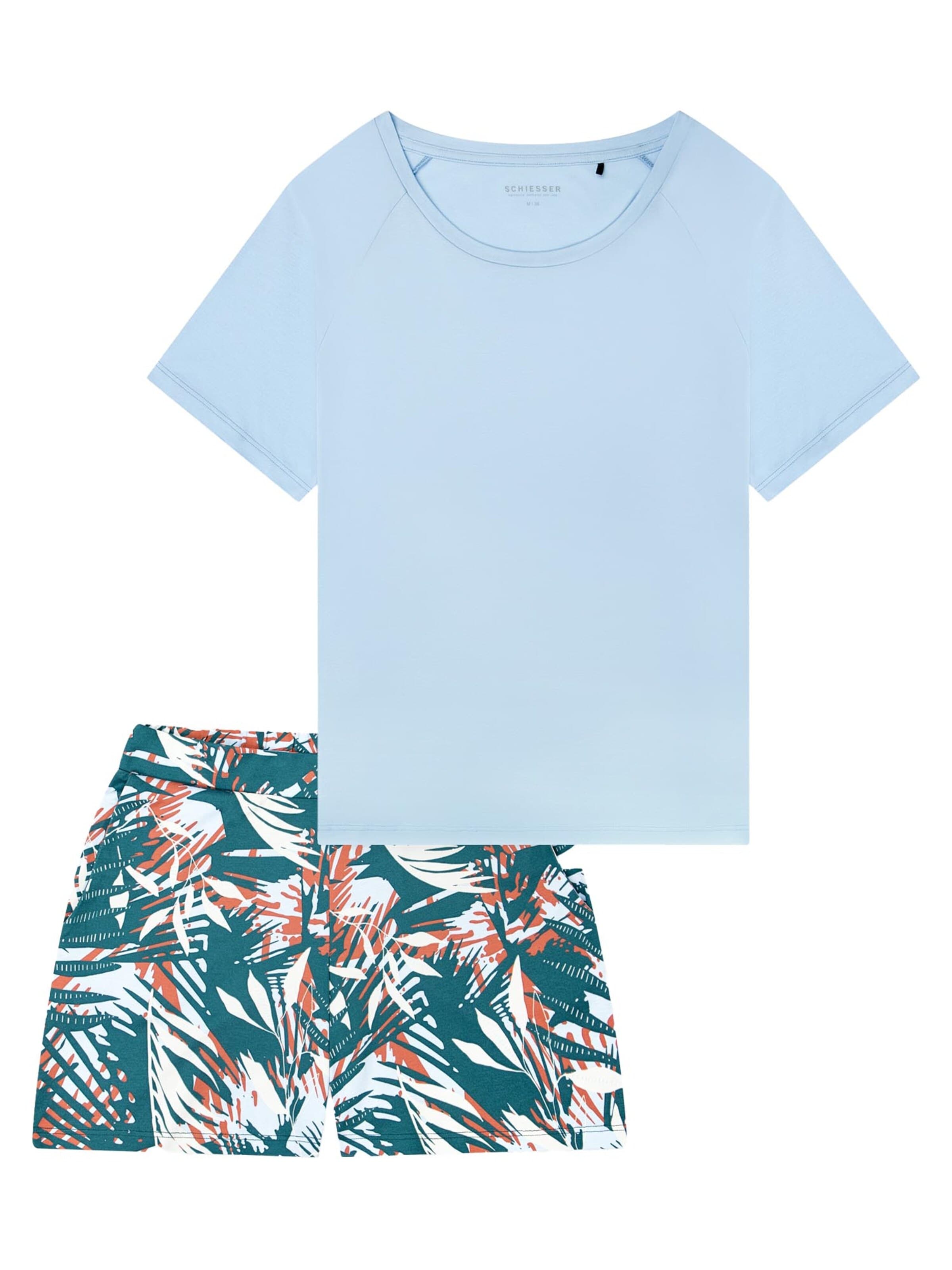 Pyjama 'Modern Nightwear' SCHIESSER en bleu : devant