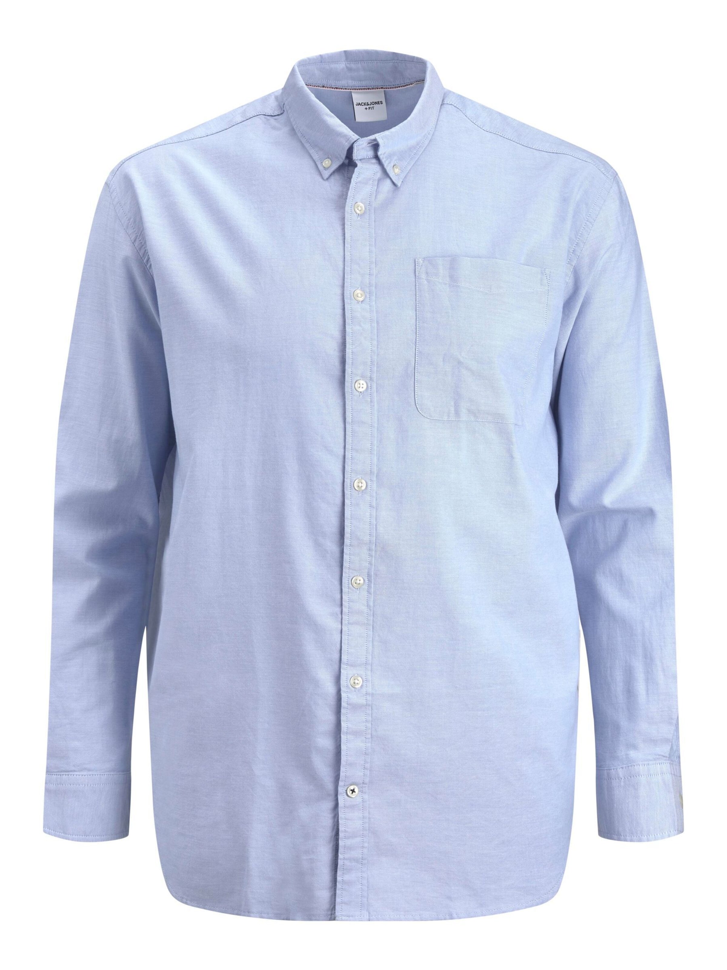 Jack & Jones Plus Skjorte 'Oxford' i blå: forside