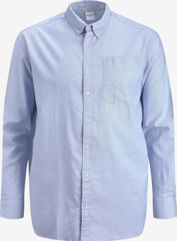 Jack & Jones Plus Skjorte 'Oxford' i blå: forside