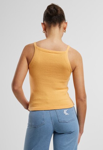 Karl Kani Top 'Small Signature Knit 90s' in Orange