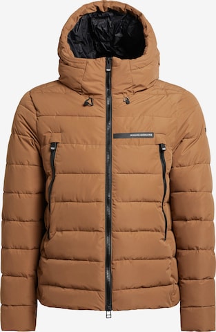 khujo Winter Jacket 'Milow' in Brown: front