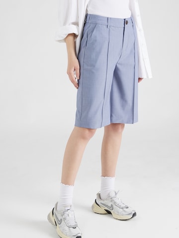 Fransa Loose fit Pleated Pants 'MALEA' in Blue: front