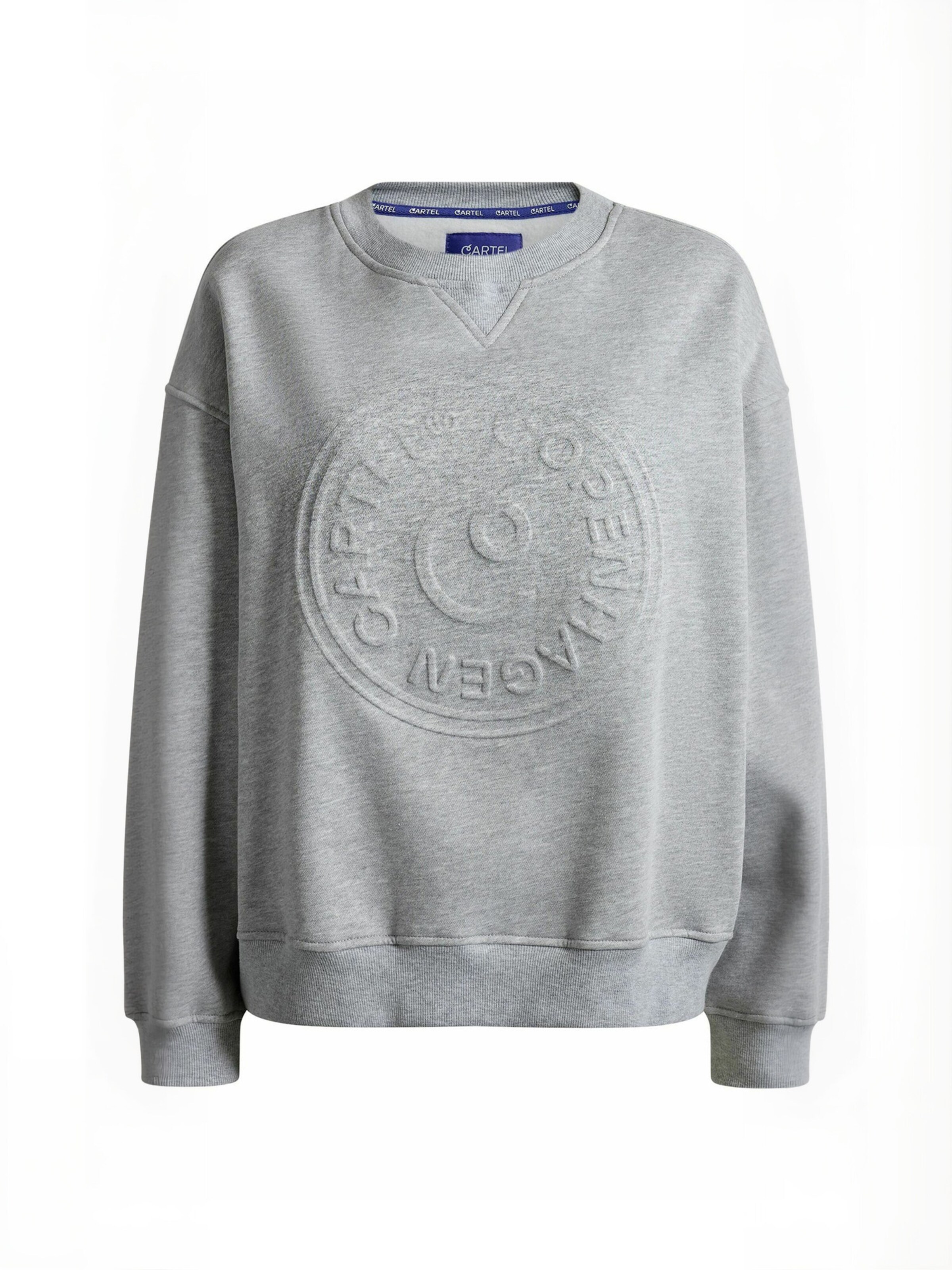 Copenhagen Cartel Sweater ' Angal ' in Grey: front