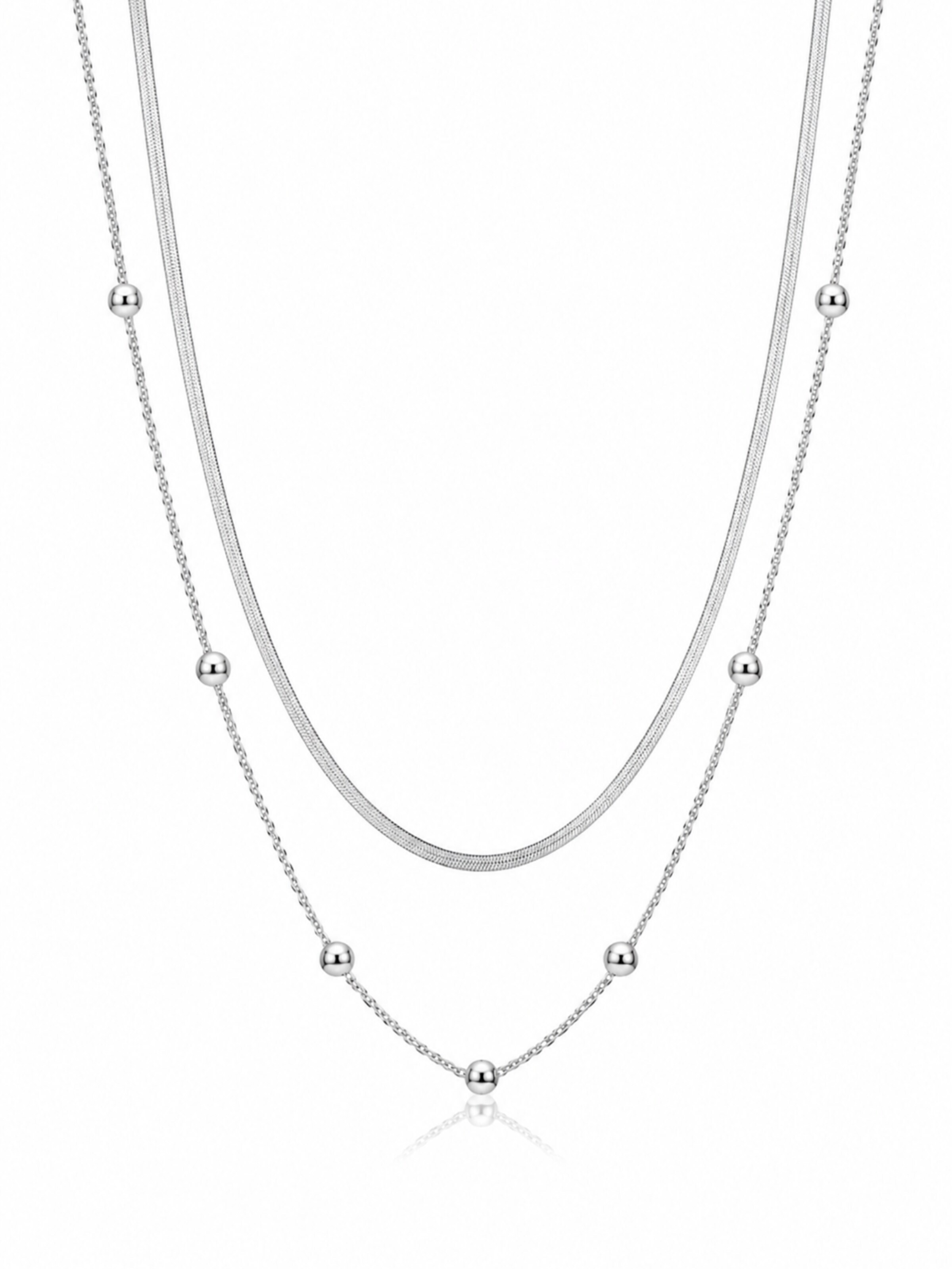 Pure Schmuck Necklace 'Duo' in Silver