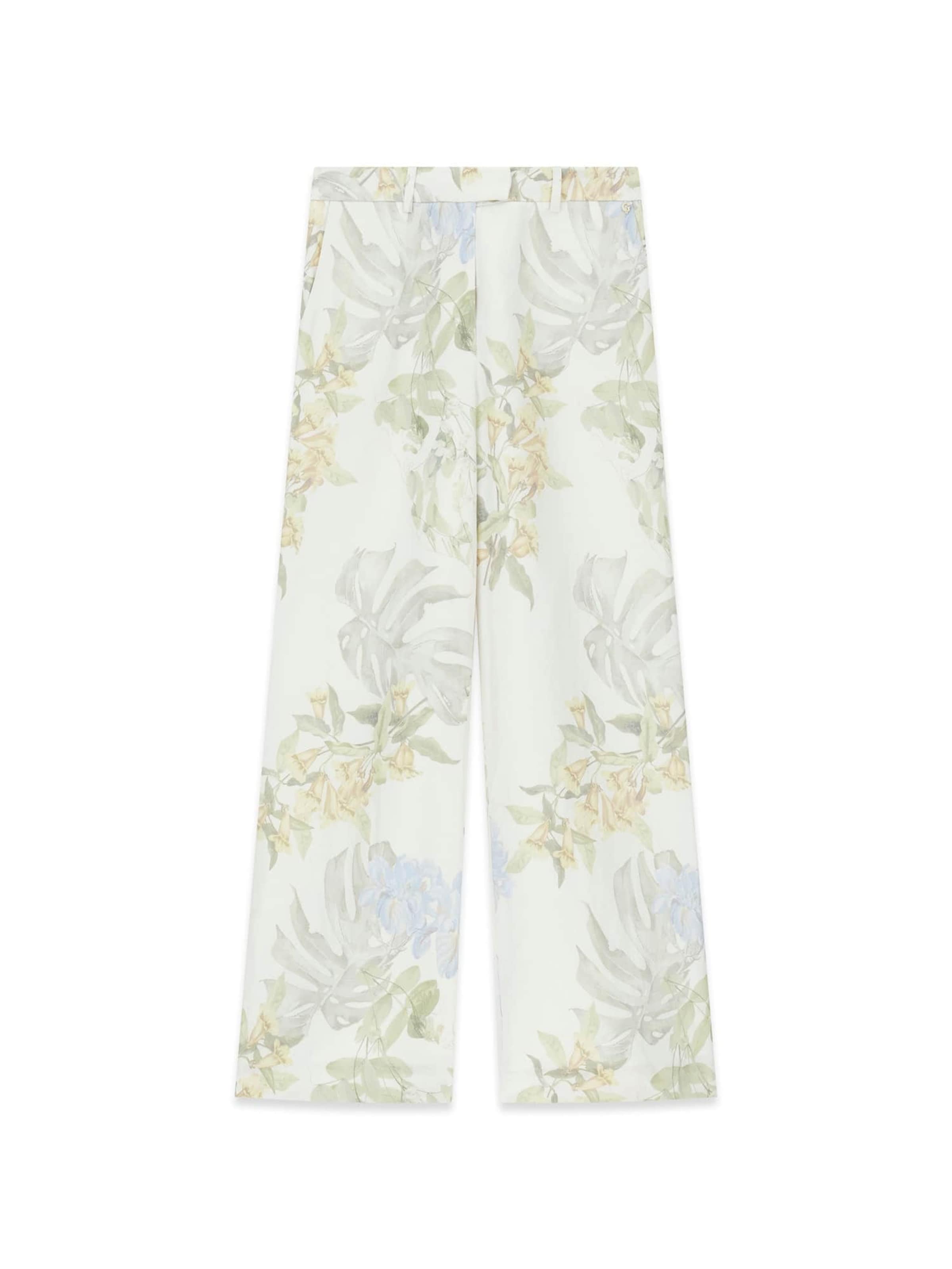 GUESS Wide Leg Hose in Grün: Vorderseite