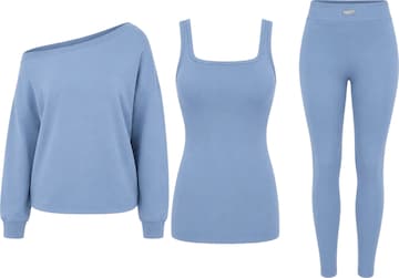 Mowi Fit Trainingspak in Blauw: voorkant