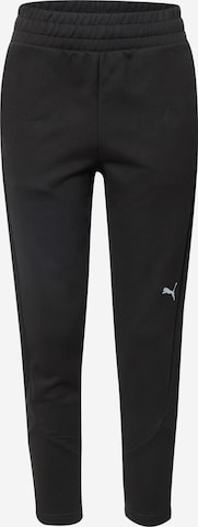 PUMA Tapered Workout Pants in Black: front