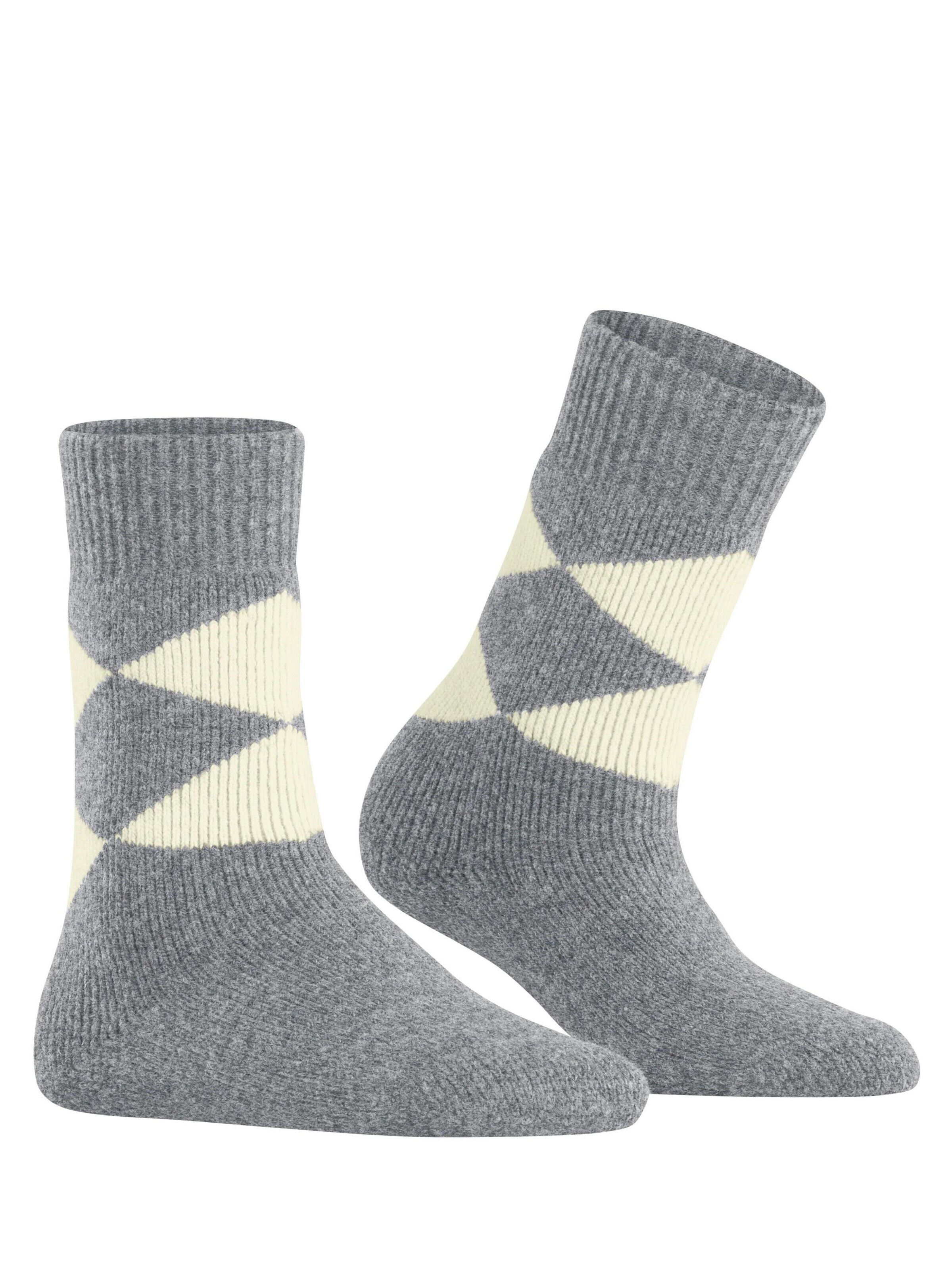 BURLINGTON Socken 'Cosy Argyle'‌‌‌ in Grau